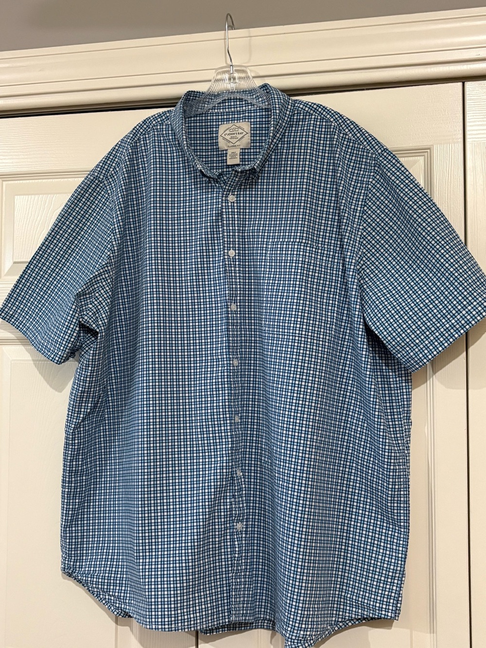 Neat Men’s Blue Check Short-Sleeve Button-Down Shirt